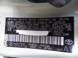 2006 TOYOTA PRIUS GREEN 1.5 AT Z20900